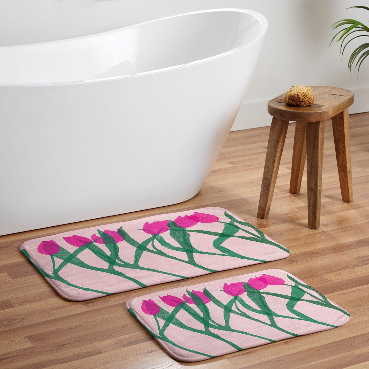 Garima Dhawan tulips 14 Memory Foam Bath Mat