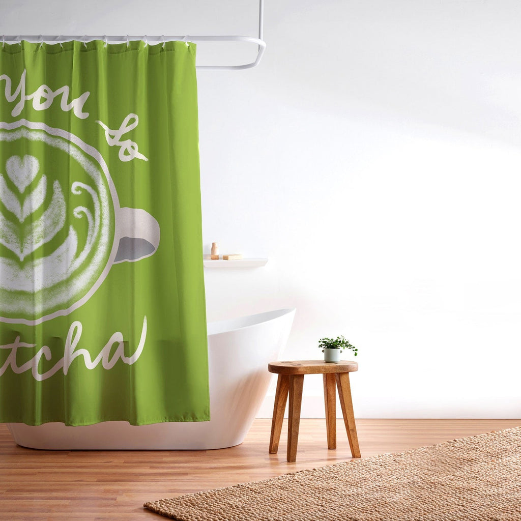 Design by Spark Love You So Matcha Shower Curtain