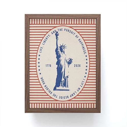 DENY Designs Life Liberty Framed Mini Art Print