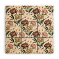 Marta Barragan Camarasa Hand Painted Peony Florals Wood Wall Mural