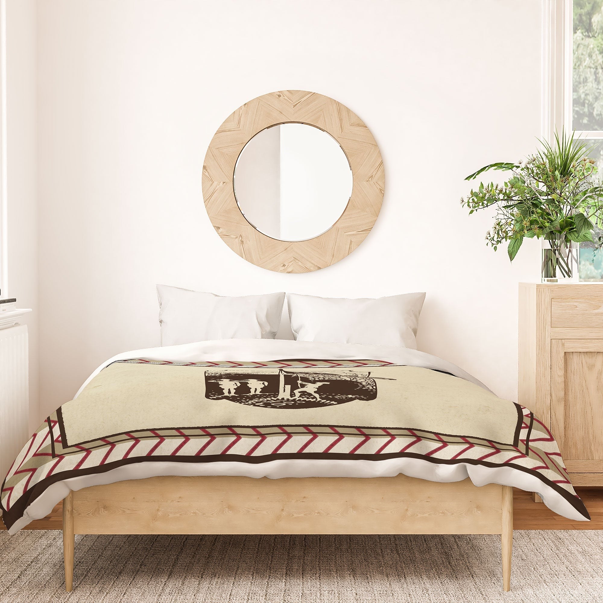 DENY Designs Flag Raisers Striped Square Duvet Cover