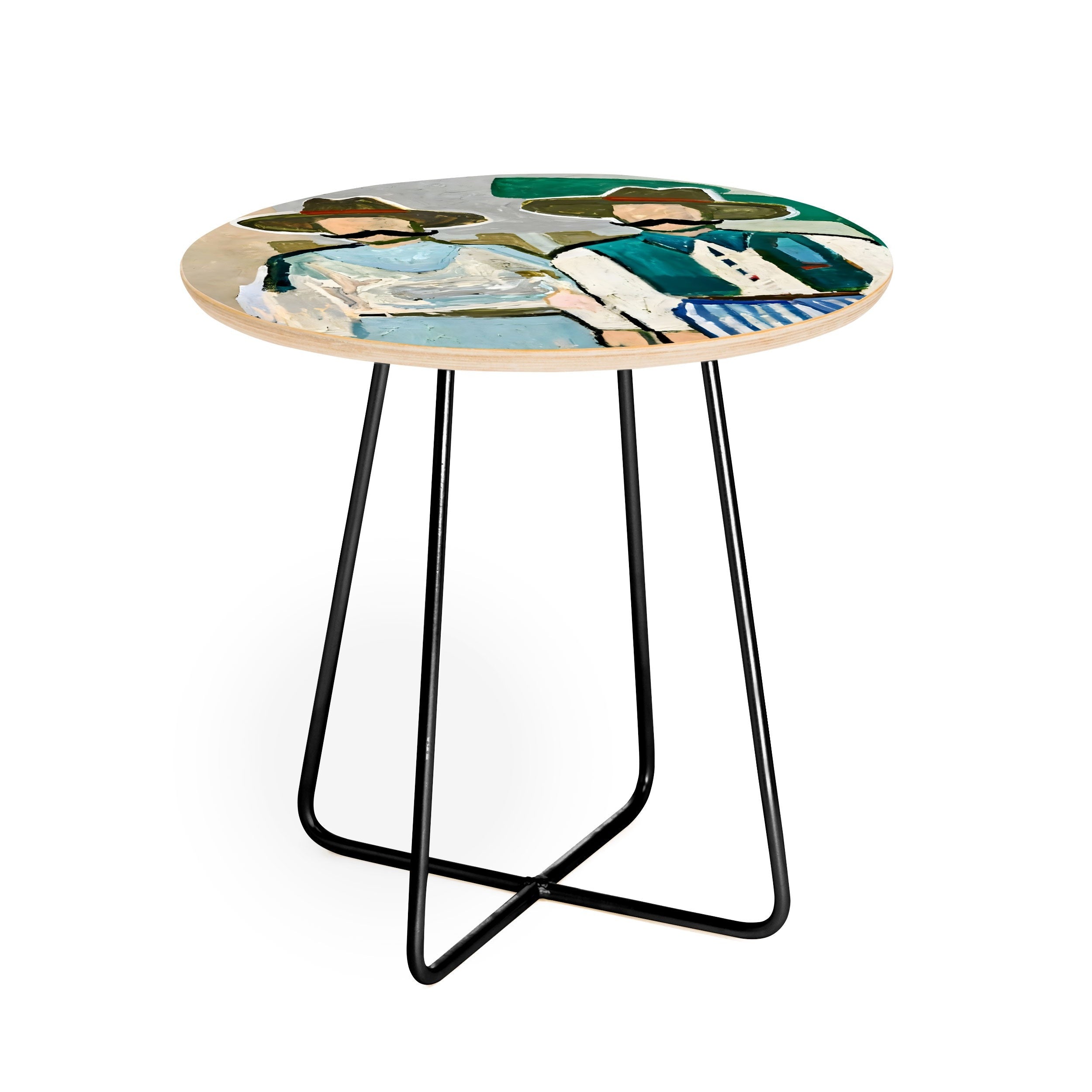83 Oranges Side By Side Cowboy Edition Round Side Table