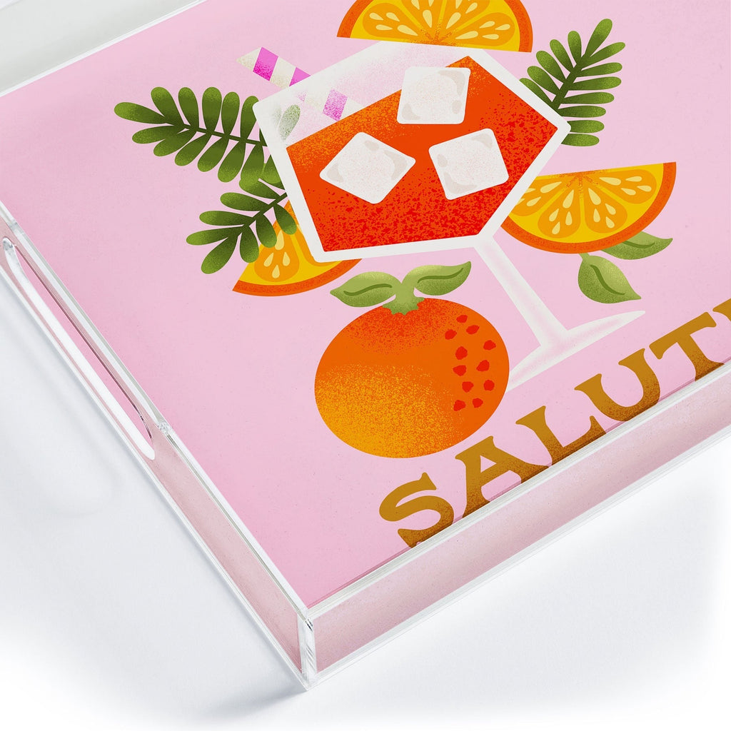 Jessica Molina Orange Spritz Acrylic Tray