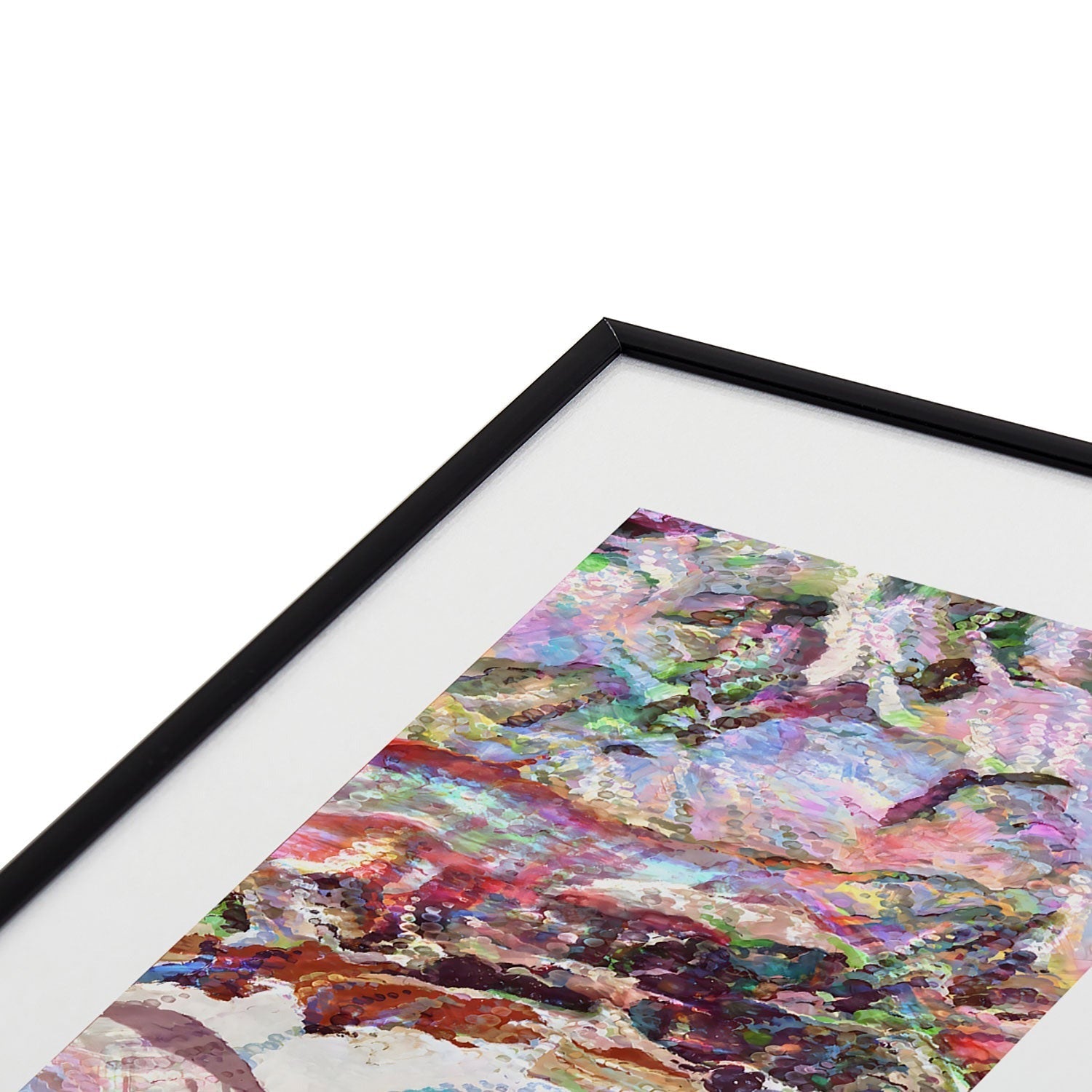 83 Oranges Sequin Haze Metal Framed Art Print