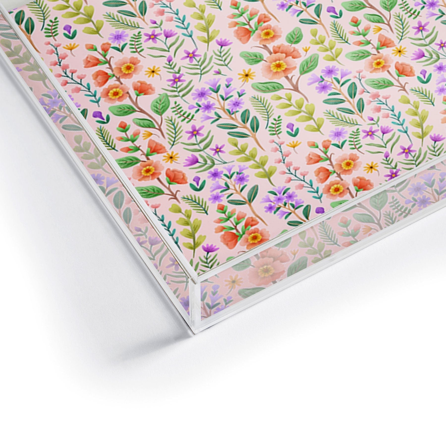 Pimlada Phuapradit Ditsy Spring Floral Acrylic Tray