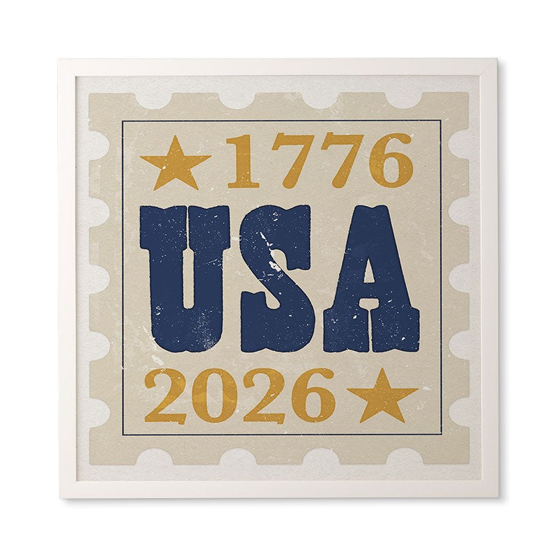 DENY Designs USA Stamp Framed Wall Art