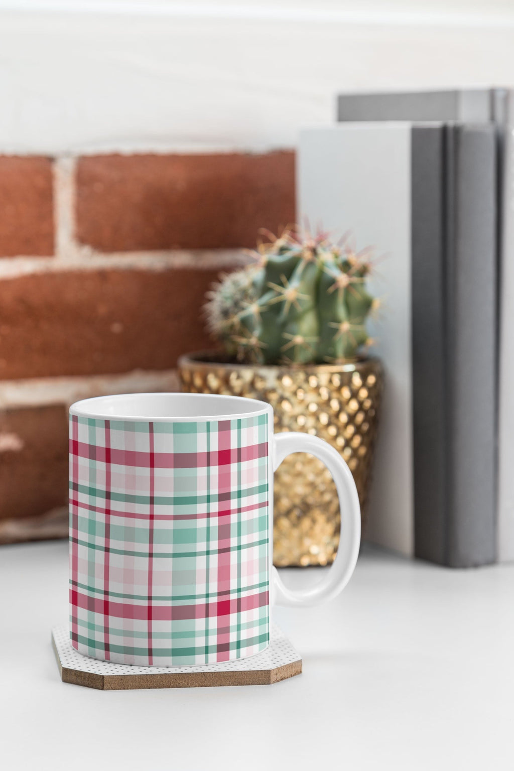 Lisa Argyropoulos Merry Vintage Plaid Coffee Mug