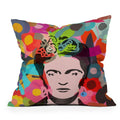 Garima Dhawan frida 1d Outdoor Throw Pillow