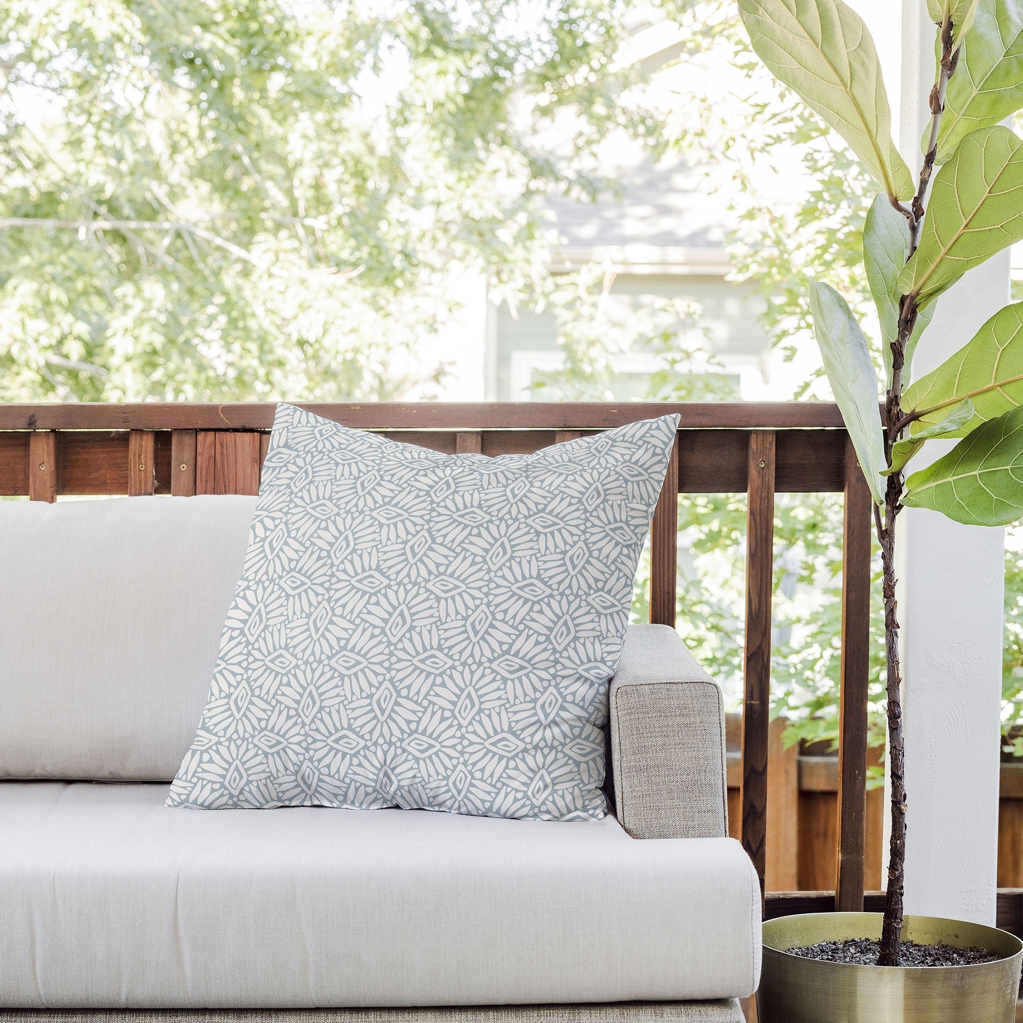 CoastL Studio Palm Ogee Outdoor Throw Pillow