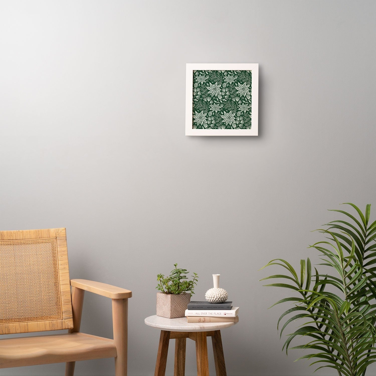 Pimlada Phuapradit Christmas Poinsettia Framed Wall Art