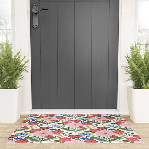 Design by Spark Wild Bloom Flowers Welcome Mat