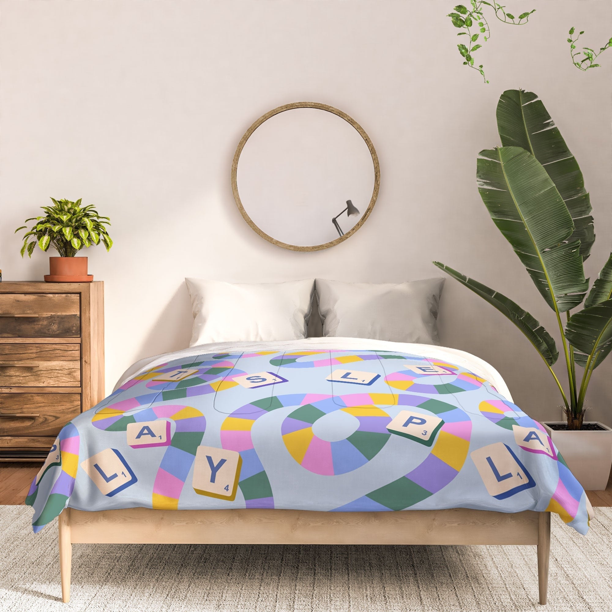 Design by Spark Scrabble Board Game Night Comforter