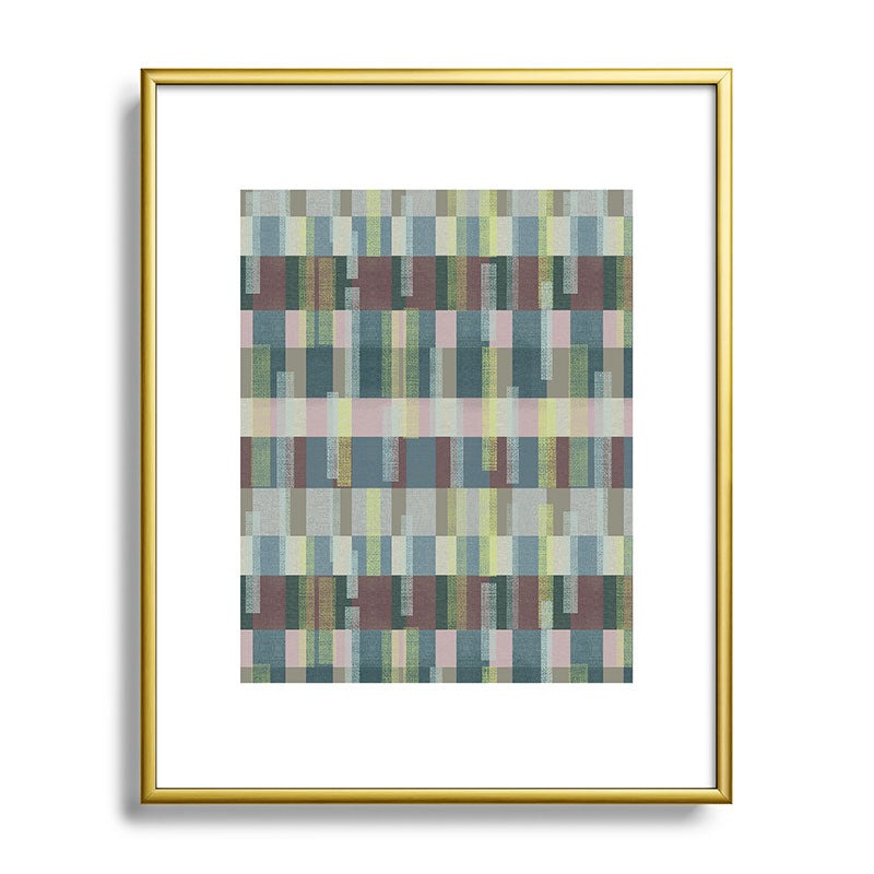 Marta Barragan Camarasa Dynamic Linear Blocks Metal Framed Art Print