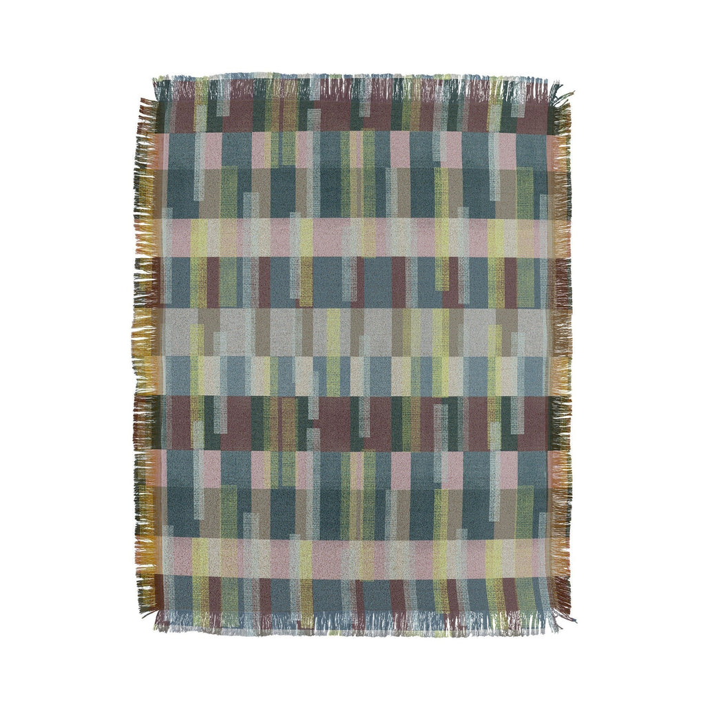 Marta Barragan Camarasa Dynamic Linear Blocks Throw Blanket