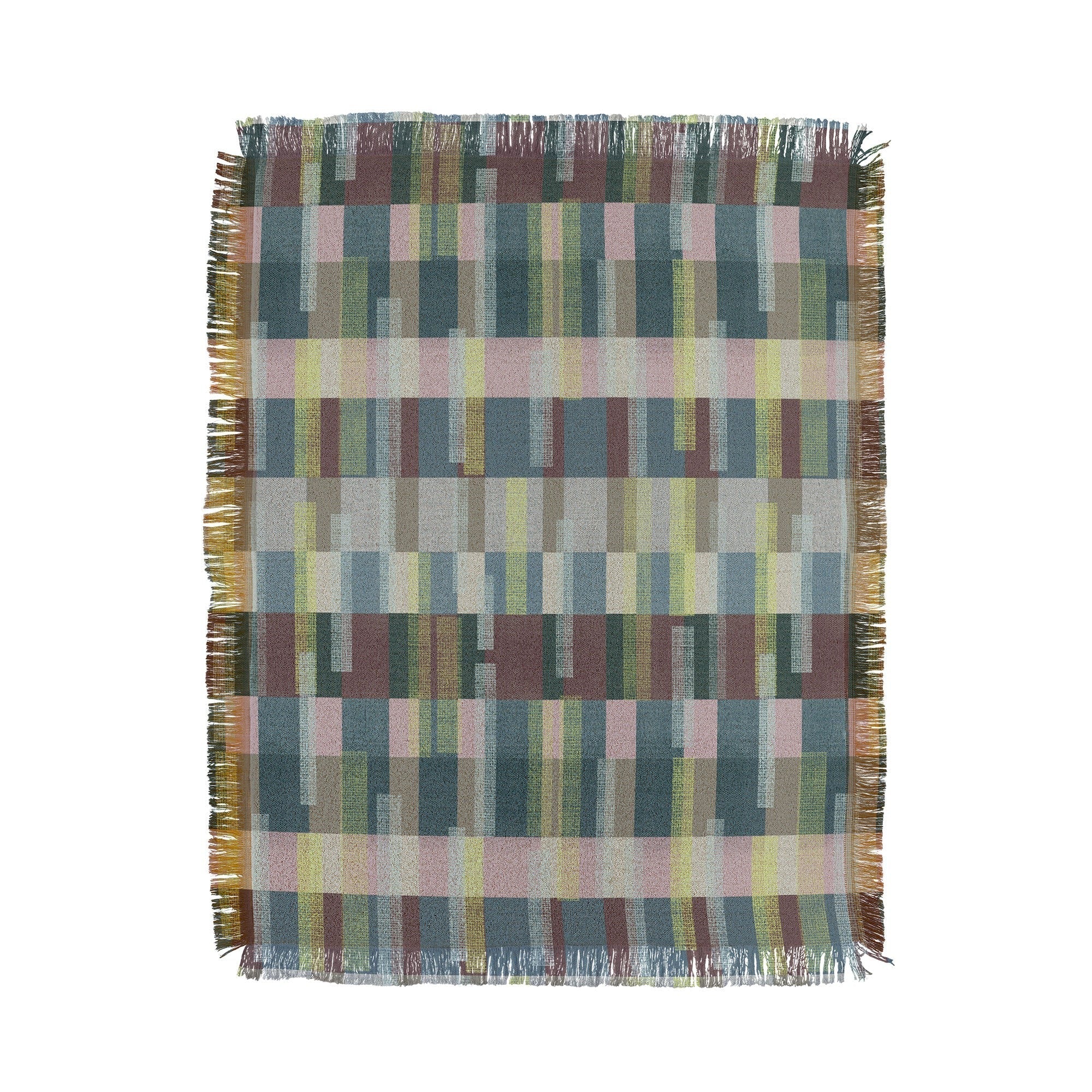 Marta Barragan Camarasa Dynamic Linear Blocks Throw Blanket