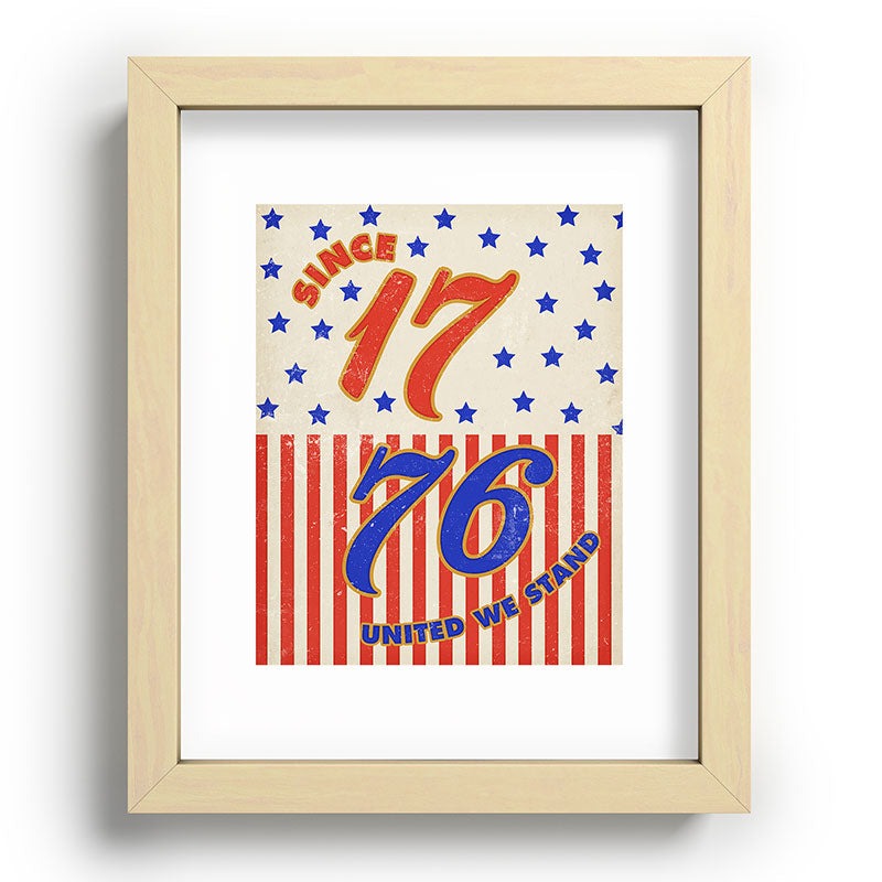 DENY Designs 1776 Stars Recessed Framing Rectangle