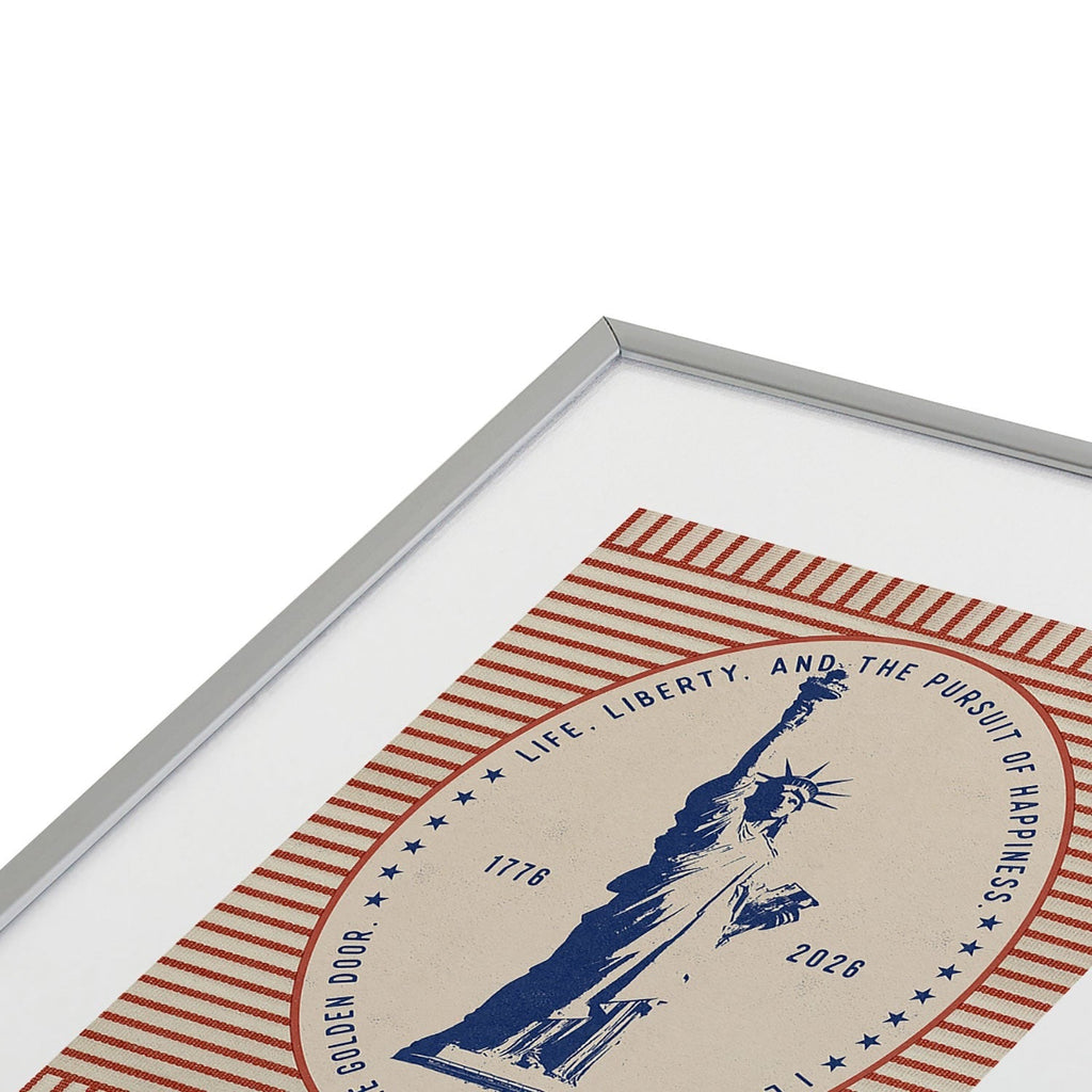 DENY Designs Life Liberty Metal Framed Art Print