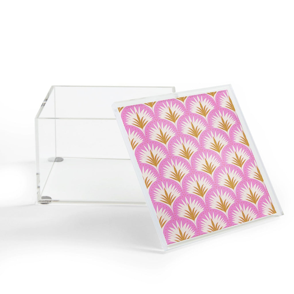 Jennifer Labre Pink Palmetto Acrylic Box