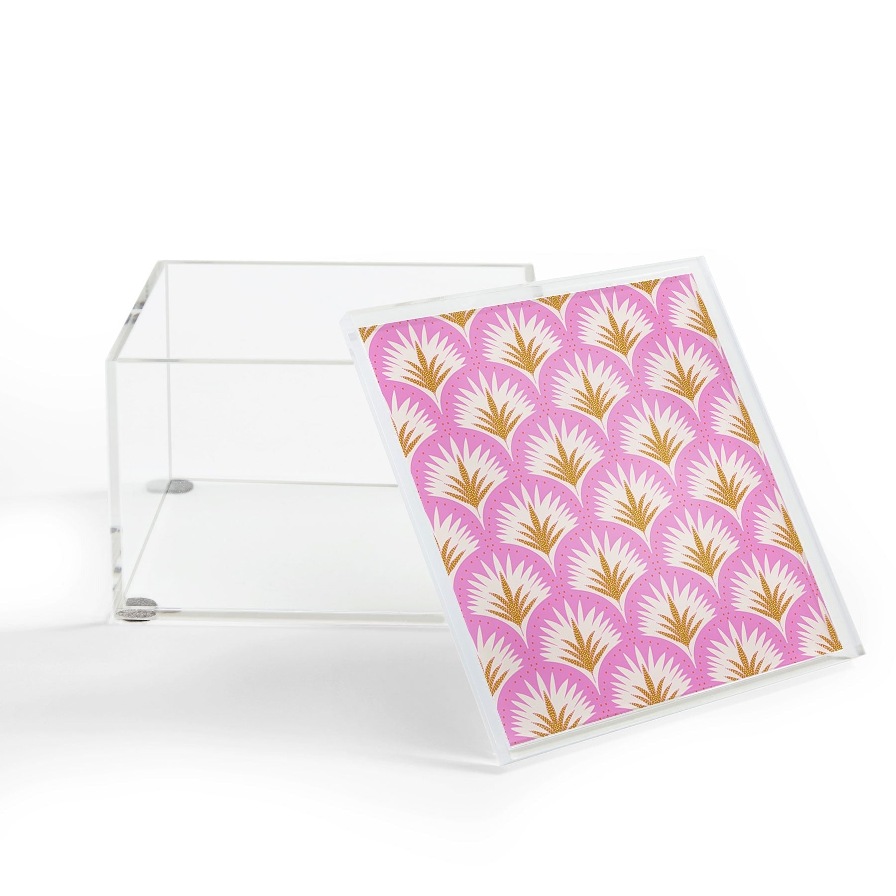 Jennifer Labre Pink Palmetto Acrylic Box