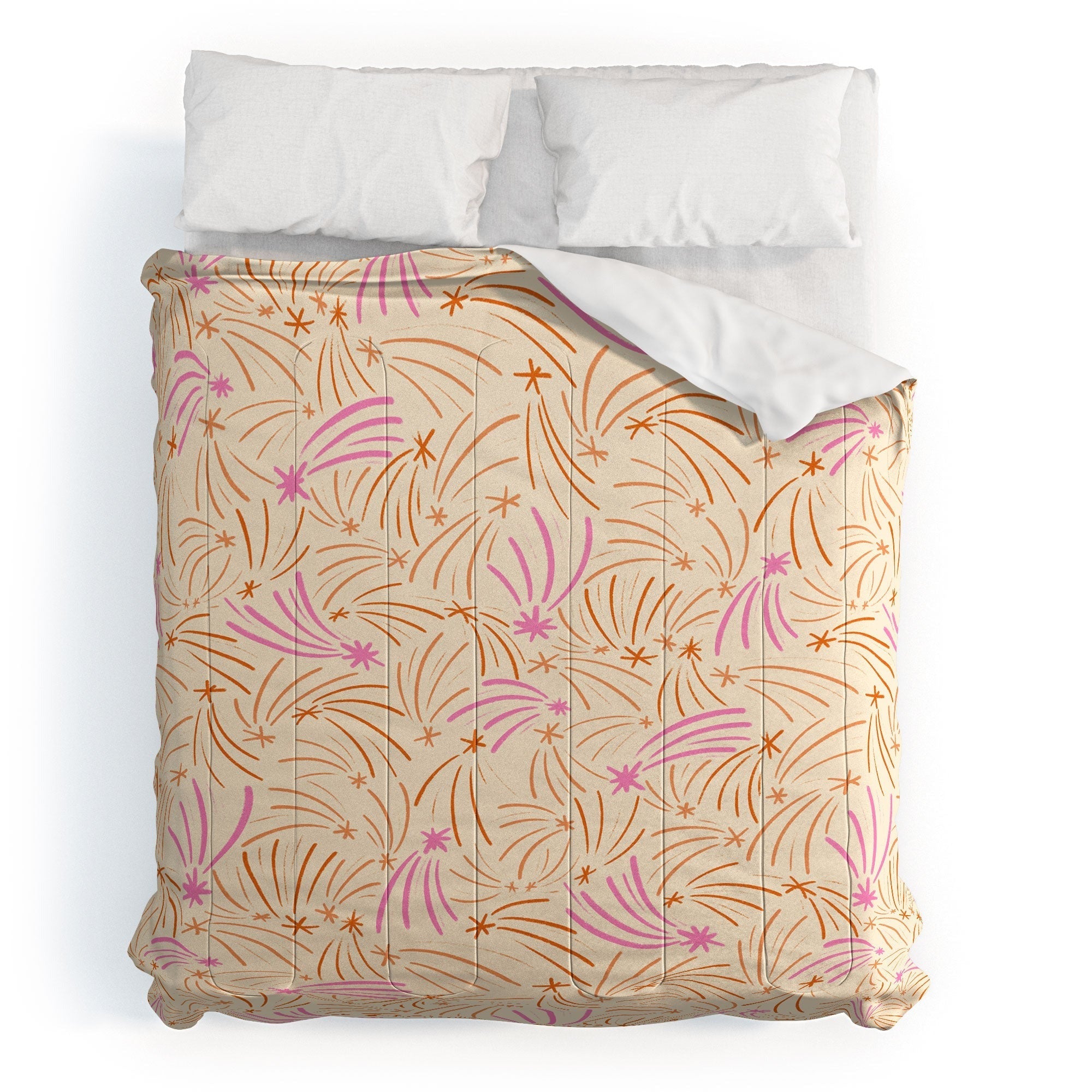 Little Om Pattern Shooting Stars cream Comforter