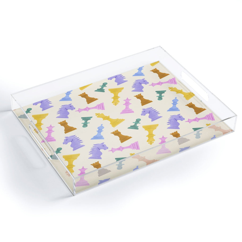 Design by Spark Chess Game Pieces Acrylic Tray