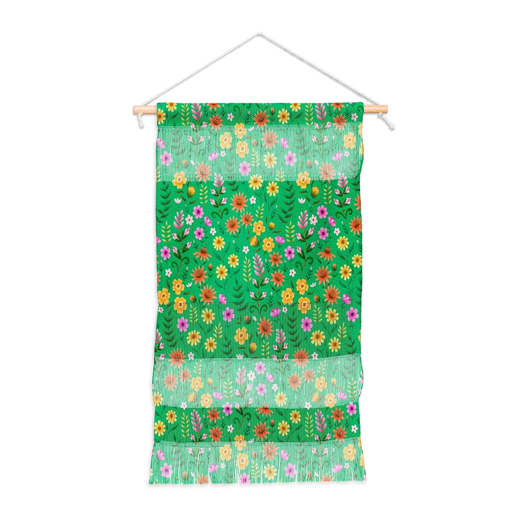 Pimlada Phuapradit Ditsy Spring Floral Green Wall Hanging Portrait