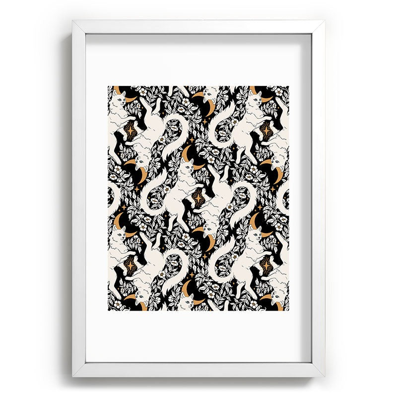 Avenie Celestial Cats Gold Recessed Framing Rectangle