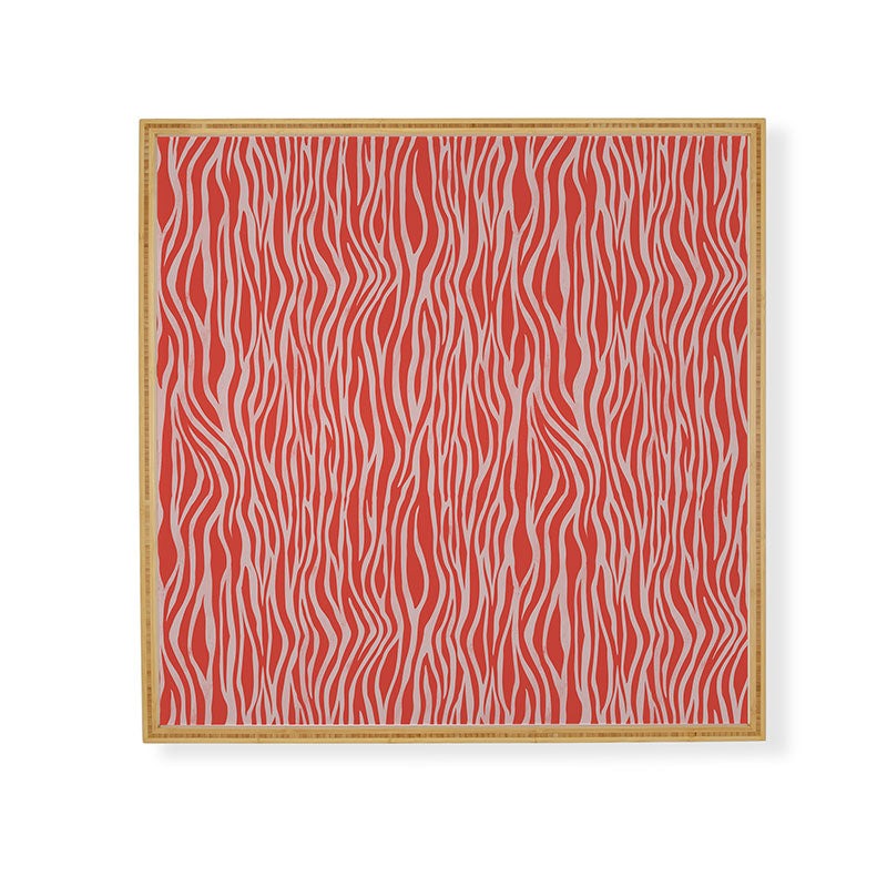 Avenie BR Red Zebra Stripe Framed Wall Art