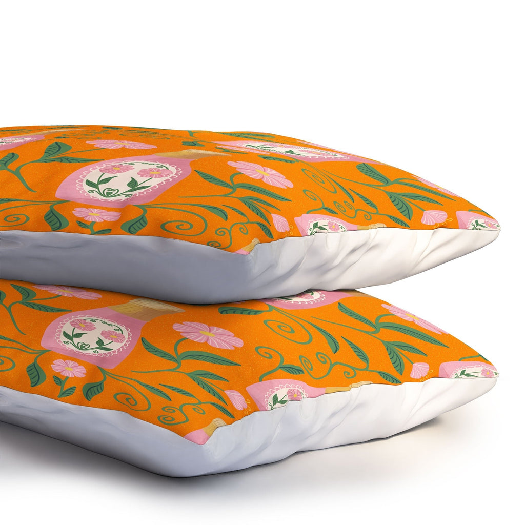 Design by Spark Rose Bubbly And Florals Pillow Shams