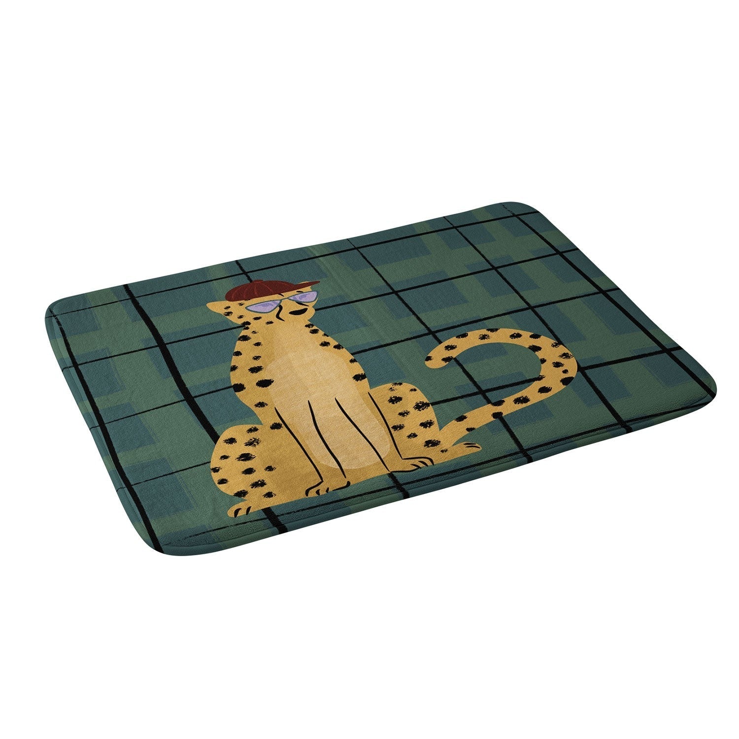 Design by Spark Cheetah Cool Cat Memory Foam Bath Mat