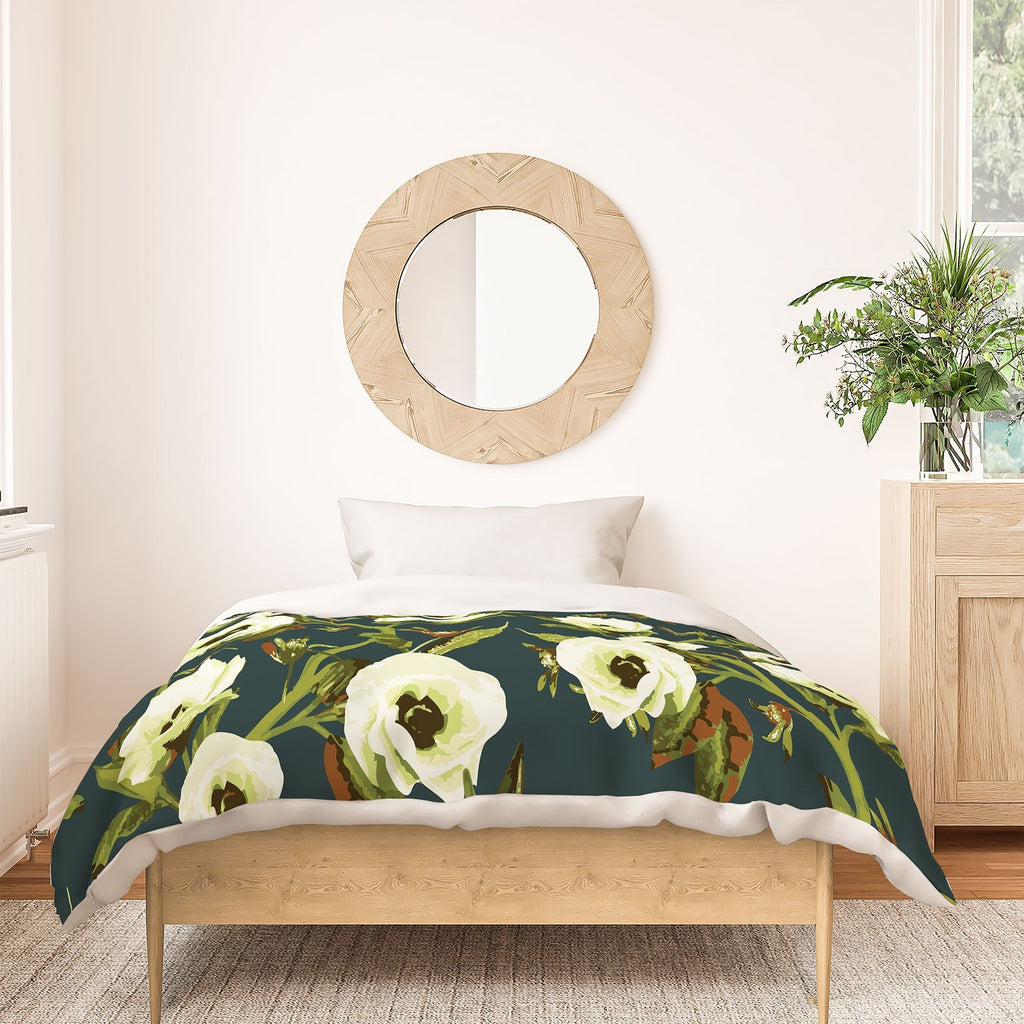 ThirtyOne Illustrations Circa in Olive Duvet Cover