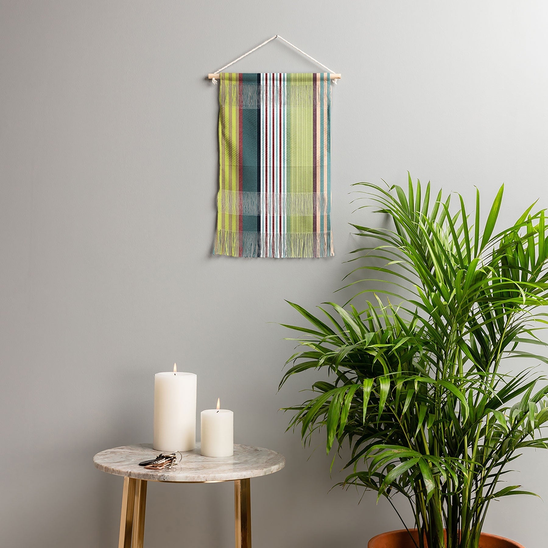 Marta Barragan Camarasa Colorful Stripe Delight Wall Hanging Portrait