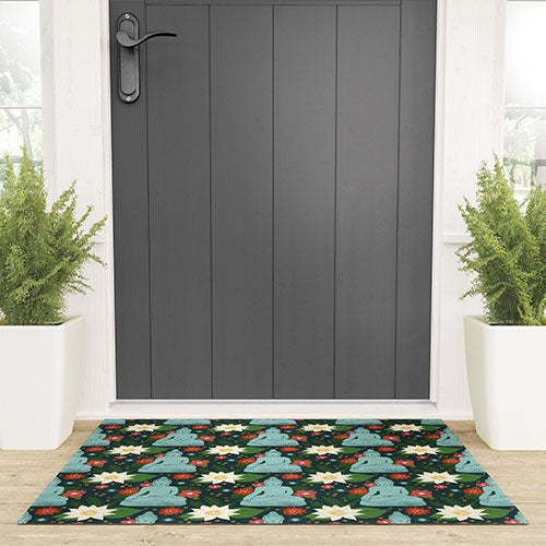 Design by Spark Meditating Lotus Buddha Welcome Mat