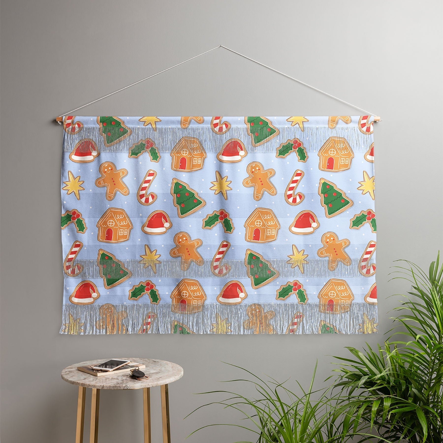 Love_Ryming Christmas Cookies Wall Hanging Landscape