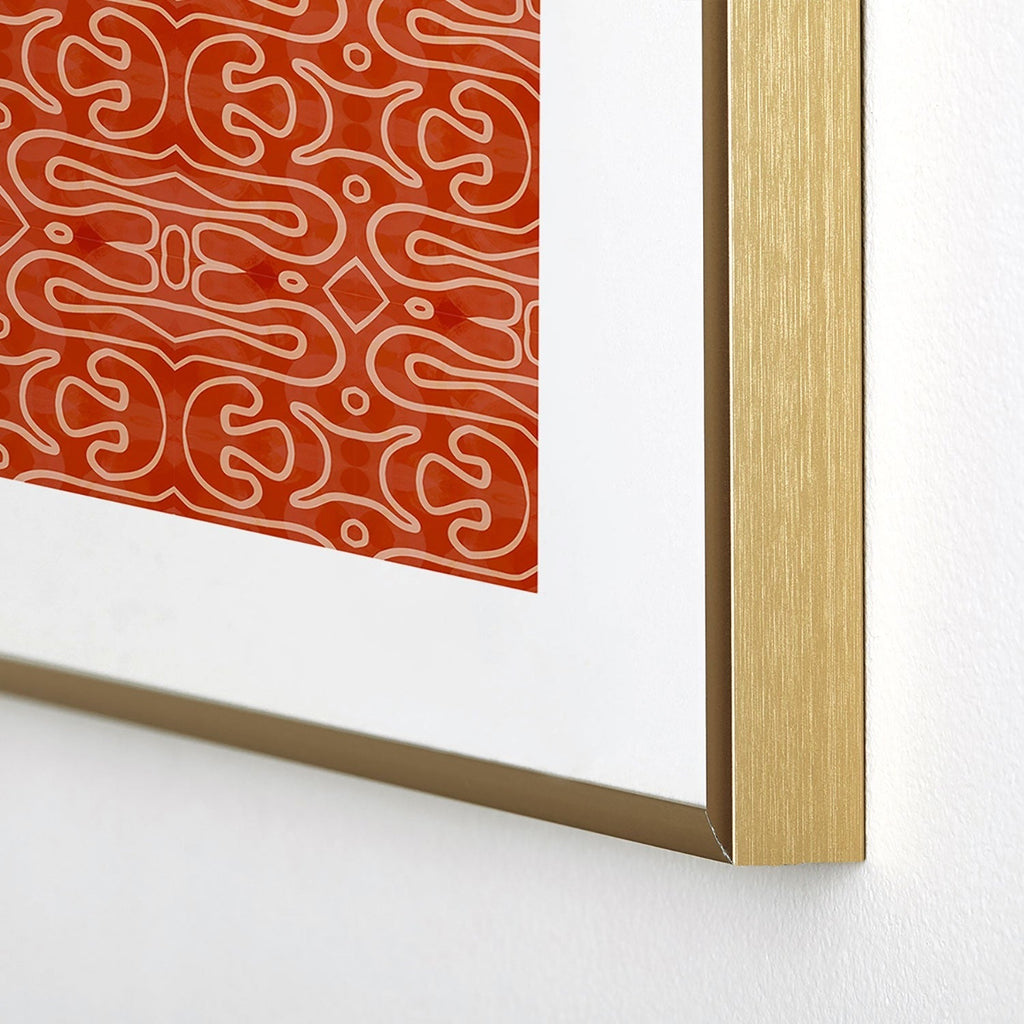 Mirimo Venexiana Burnt Orange Metal Framed Art Print