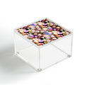 Ninola Design Botanic Retreat Ombre Abstract Watercolor Flowers Pink gold Acrylic Box