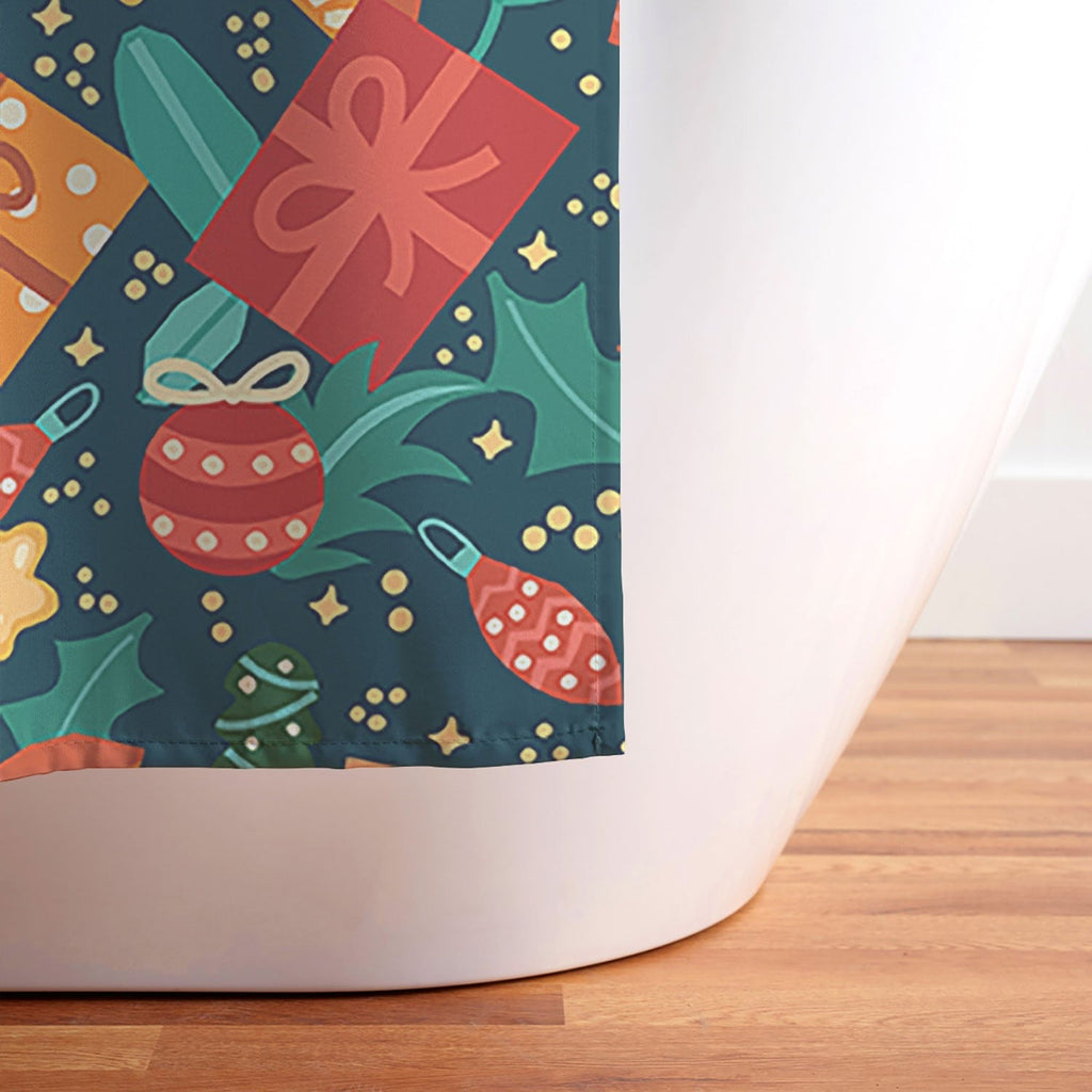 Valeria Frustaci Christmas pattern Shower Curtain