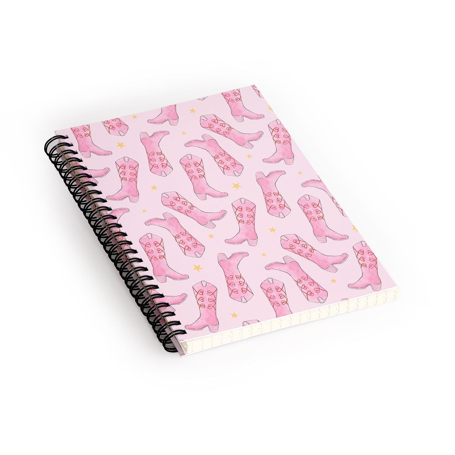 Love_Ryming Stars and Boots Spiral Notebook
