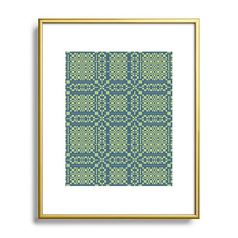 Marta Barragan Camarasa Nostalgic Grid Design Metal Framed Art Print