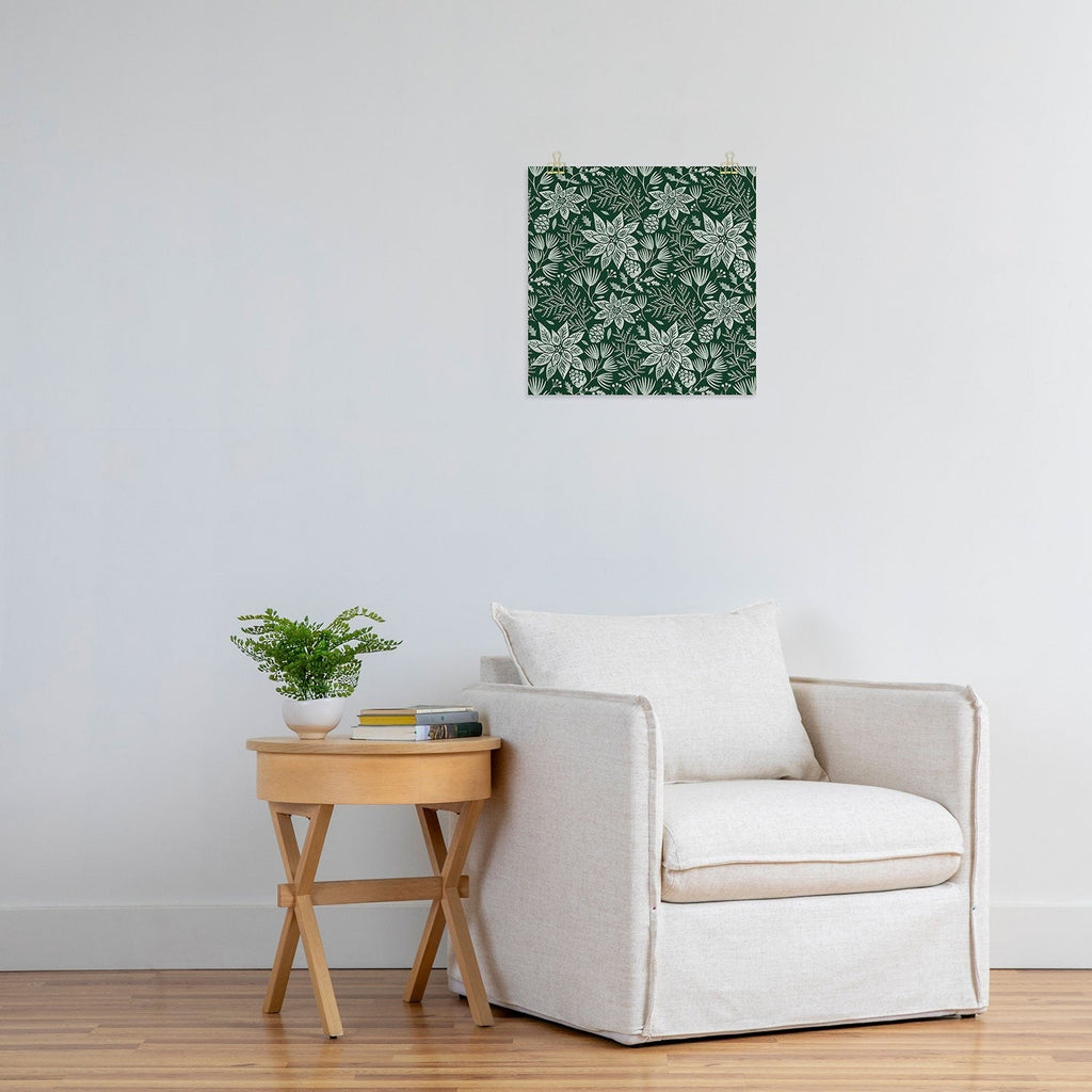 Pimlada Phuapradit Christmas Poinsettia Art Print