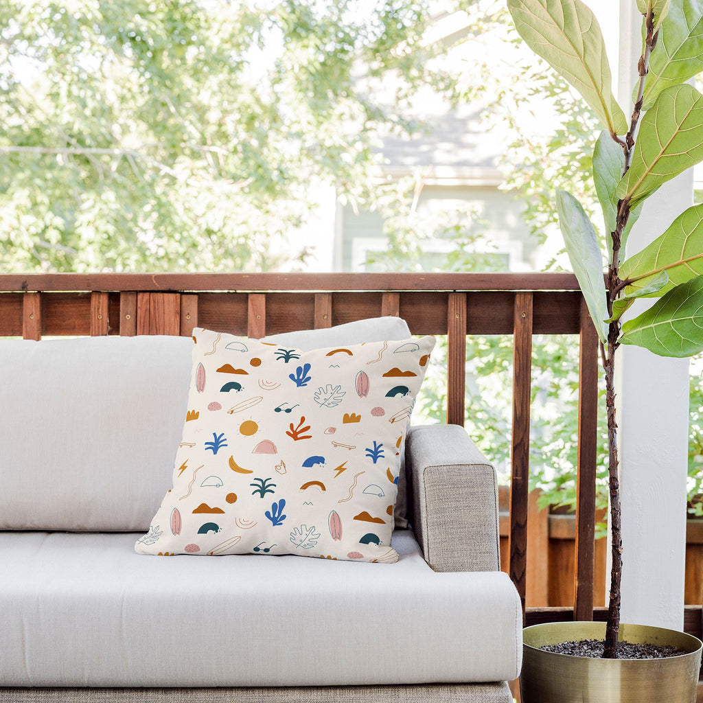 Tasiania Good vibes 2 Outdoor Throw Pillow