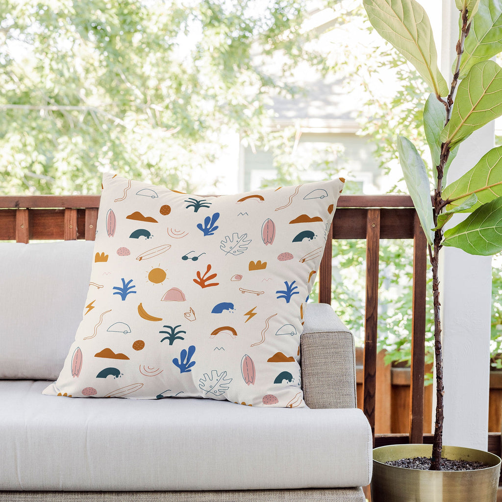 Tasiania Good vibes 2 Outdoor Throw Pillow