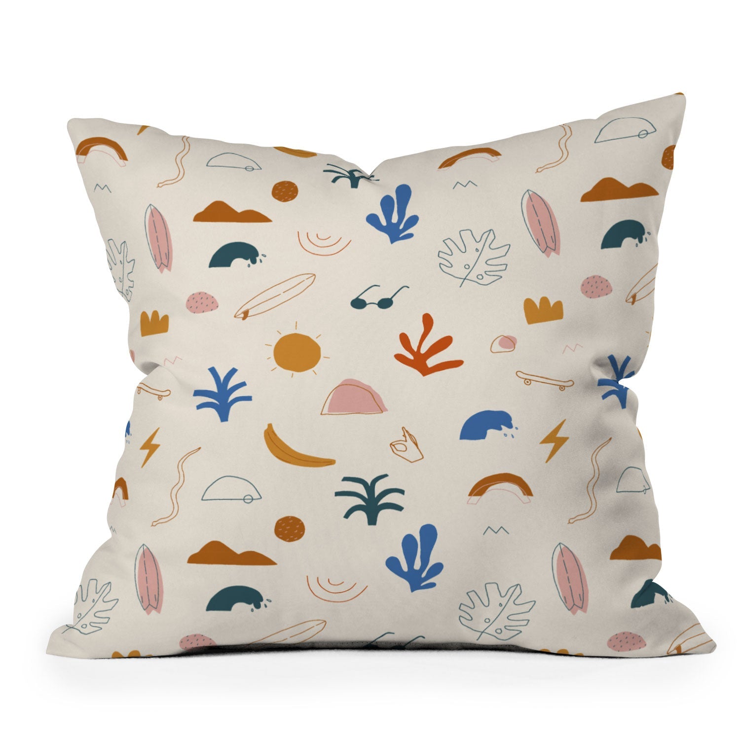 Tasiania Good vibes 2 Outdoor Throw Pillow