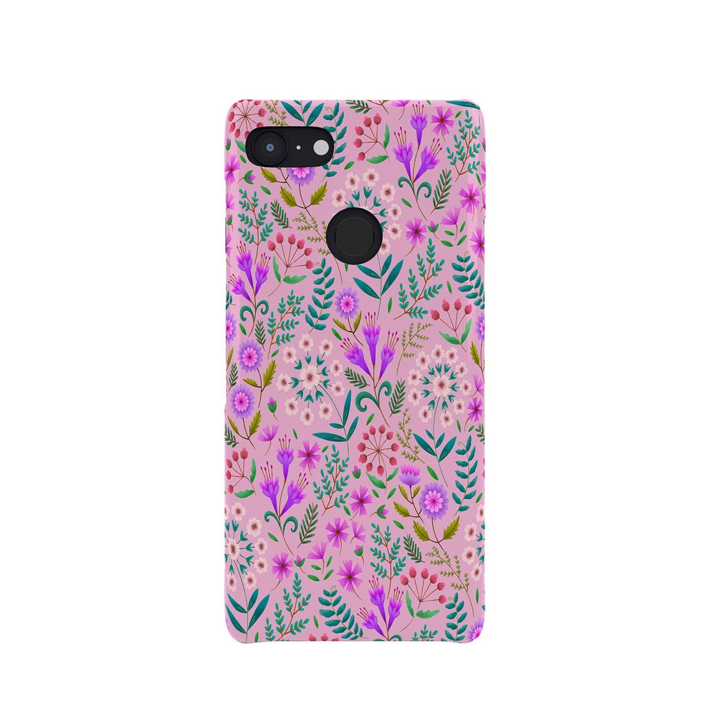 Pimlada Phuapradit Ditsy Purple Floral Half Drop Phone Case