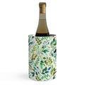 Ninola Design Botanic Retreat Loose Botanical Leaves Watercolor Green Wine Chiller