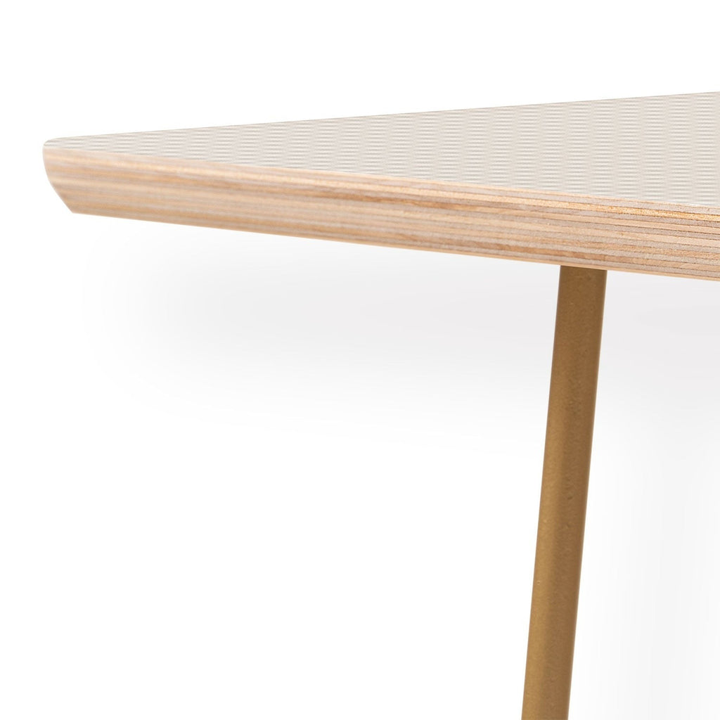 Colour Poems Gingham Plaid Pattern Cloud White Coffee Table