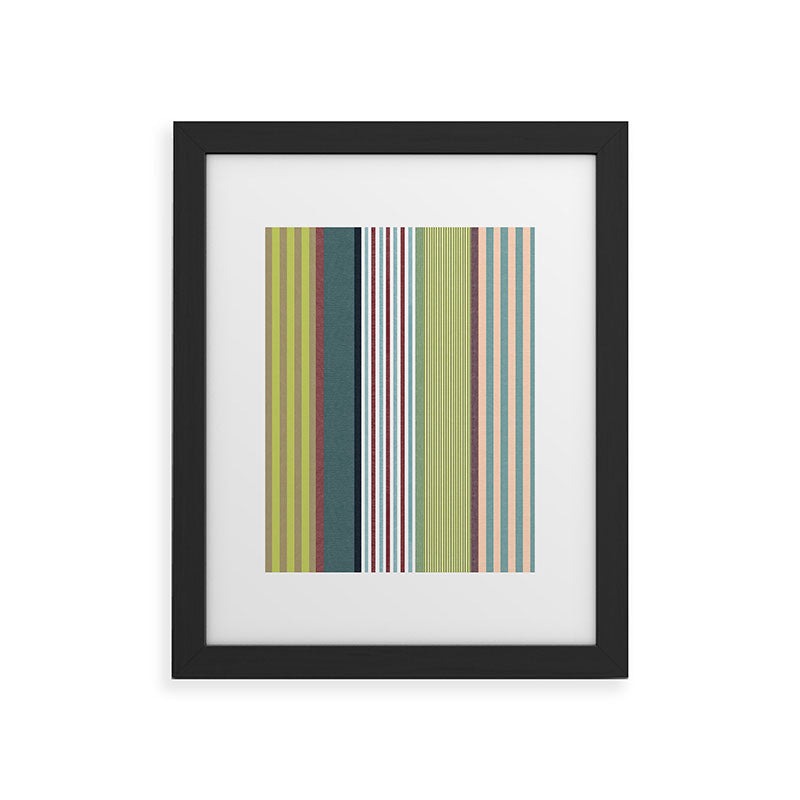 Marta Barragan Camarasa Colorful Stripe Delight Framed Art Print
