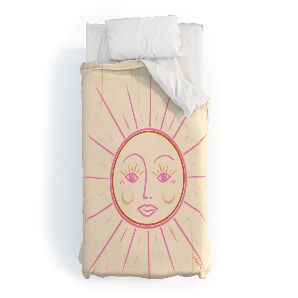 Little Om Celestial Sun cream Duvet Cover