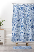 Design by Spark Marine Christmas Holiday Shower Curtain And Mat