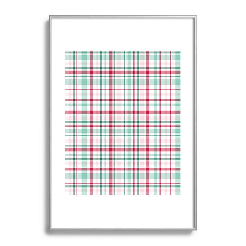 Lisa Argyropoulos Merry Vintage Plaid Metal Framed Art Print